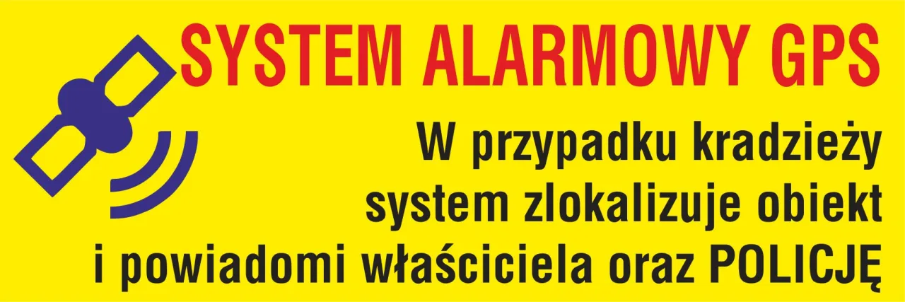 naklejka system alarmowy szyld