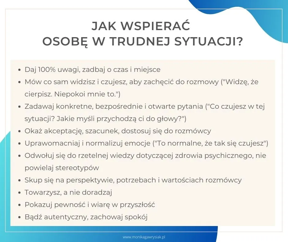 osoba wspierająca drugą osobę w trudnej chwili