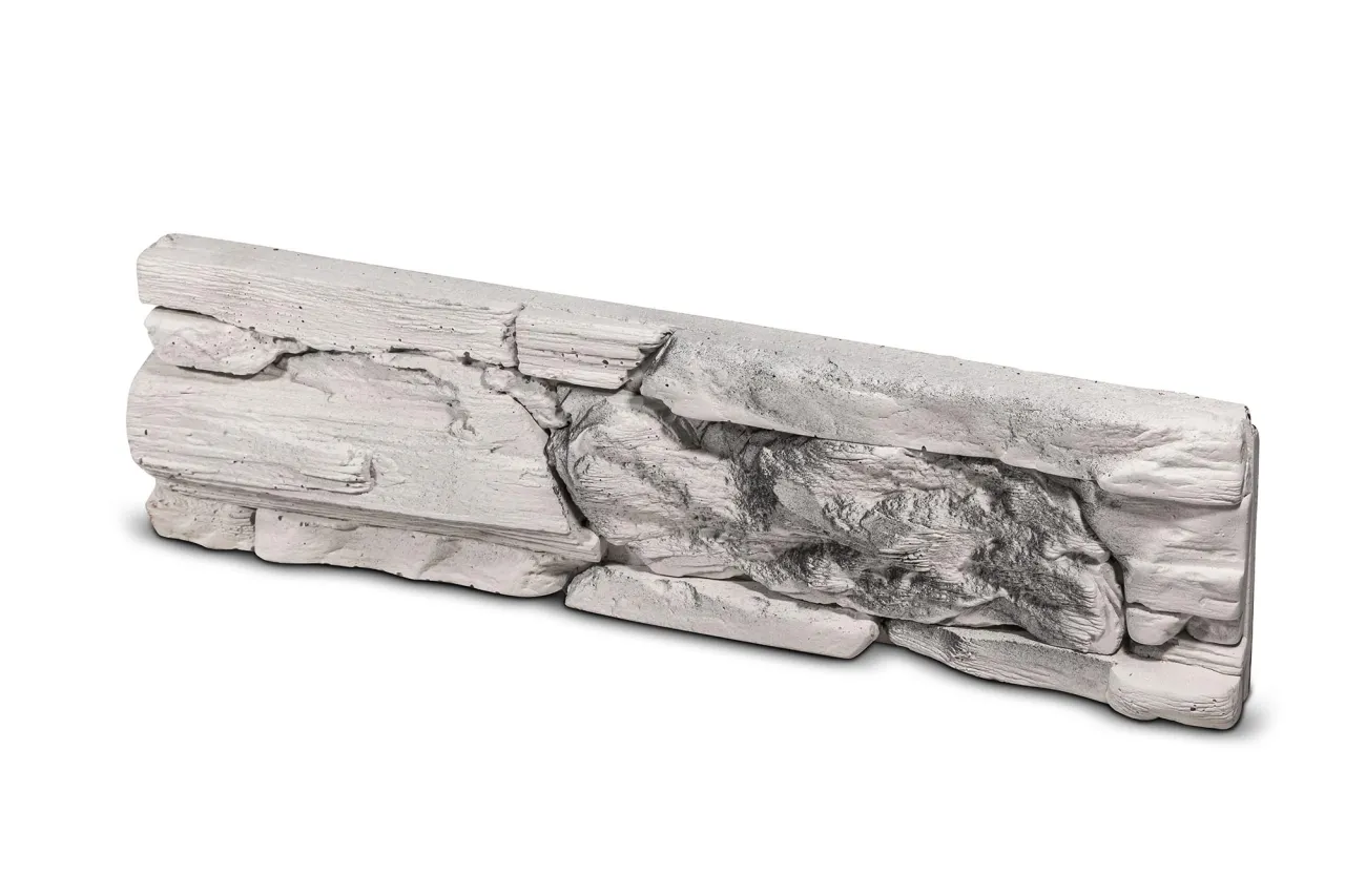 kamień dekoracyjny malowany na biało szaro