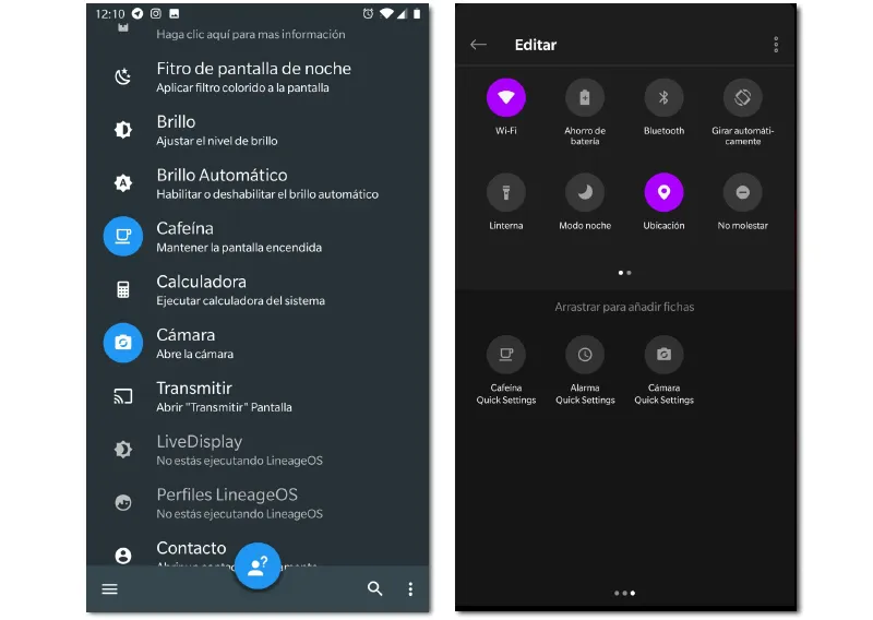 Android szybkie ustawienia Bluetooth