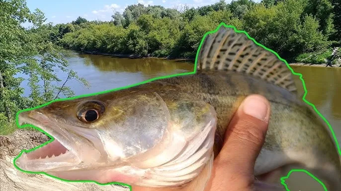 wędkarz spinningowy plecionka w zaroślach