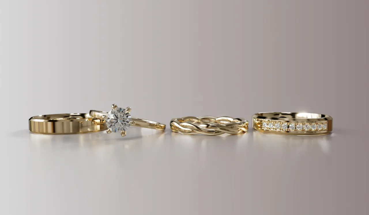 proste obrączki ślubne kontra bogato zdobione