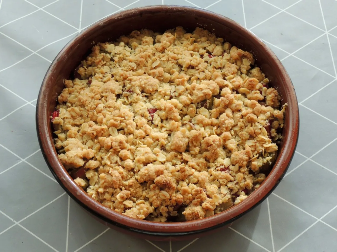 Crumble aux poires et flocons d'avoine
