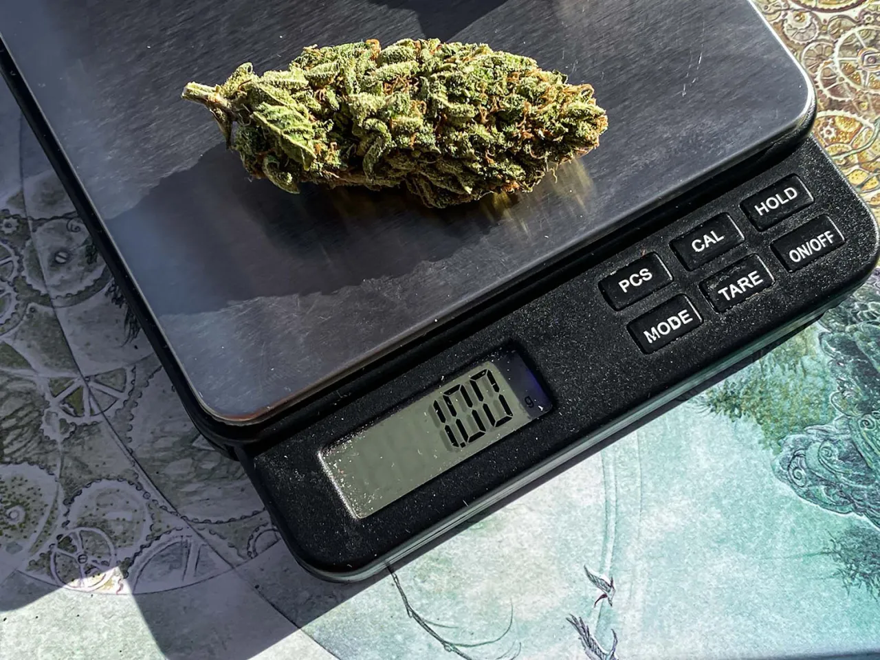 Uncja marihuany waga wizualizacja