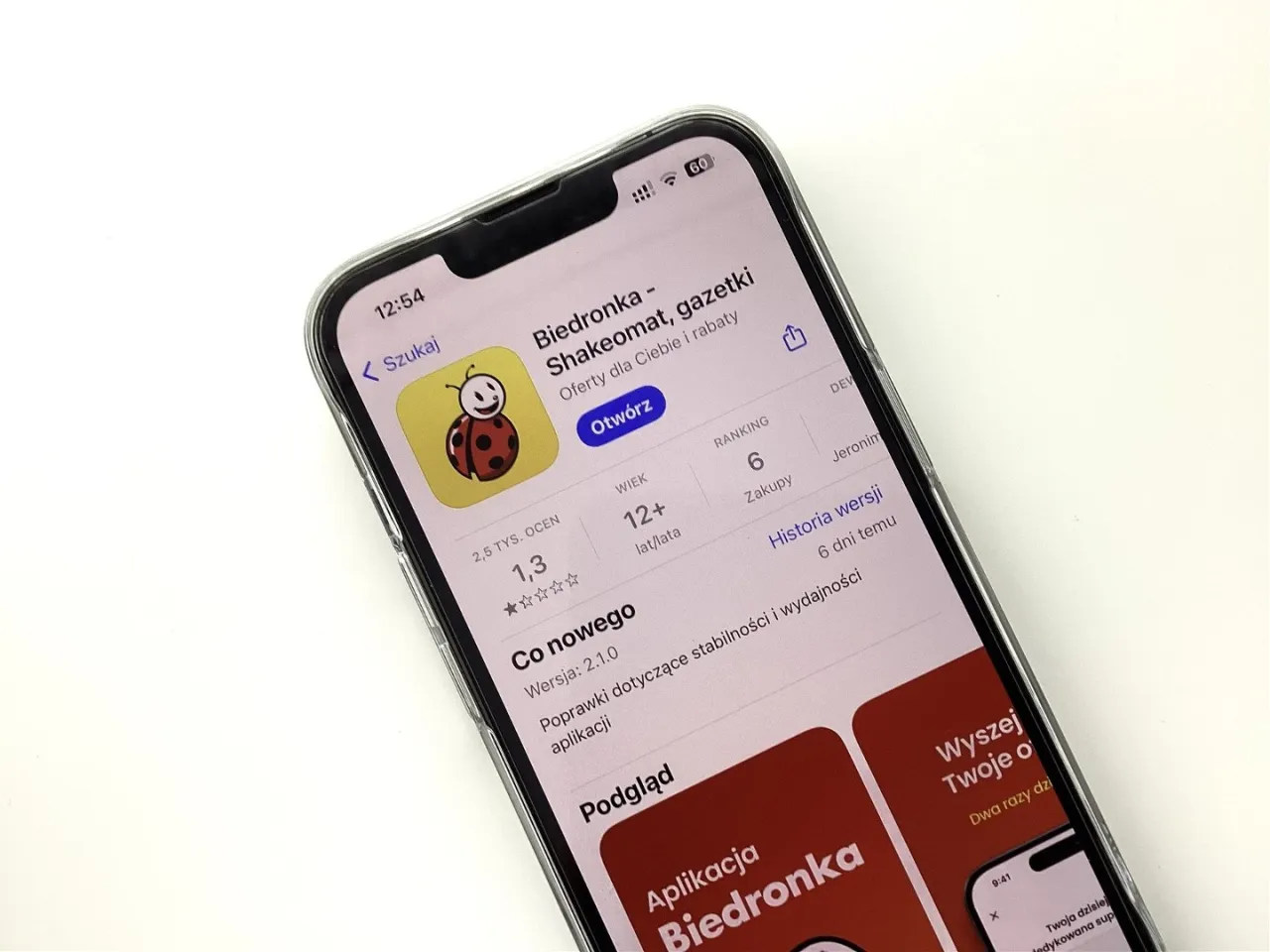 Aplikacja Biedronka awaria serwer&oacute;w