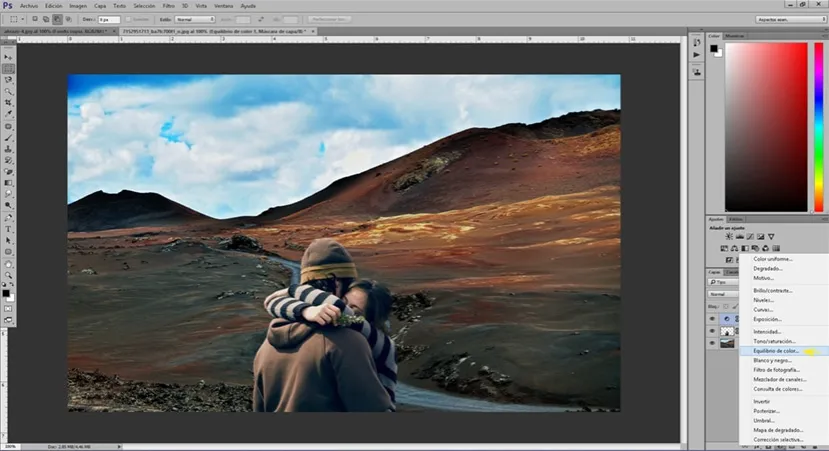 Przykład realistycznego fotomontażu przed i po