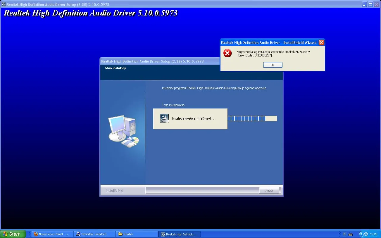 Menedżer Urządzeń Windows identyfikacja karty dźwiękowej