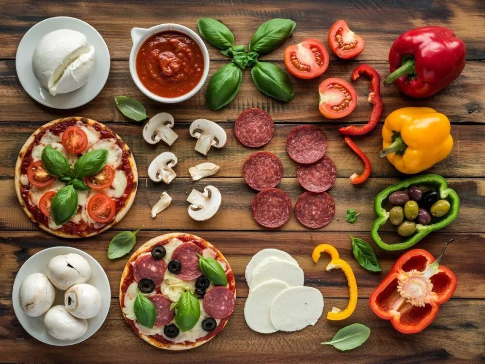 Świeże warzywa do pizzy
