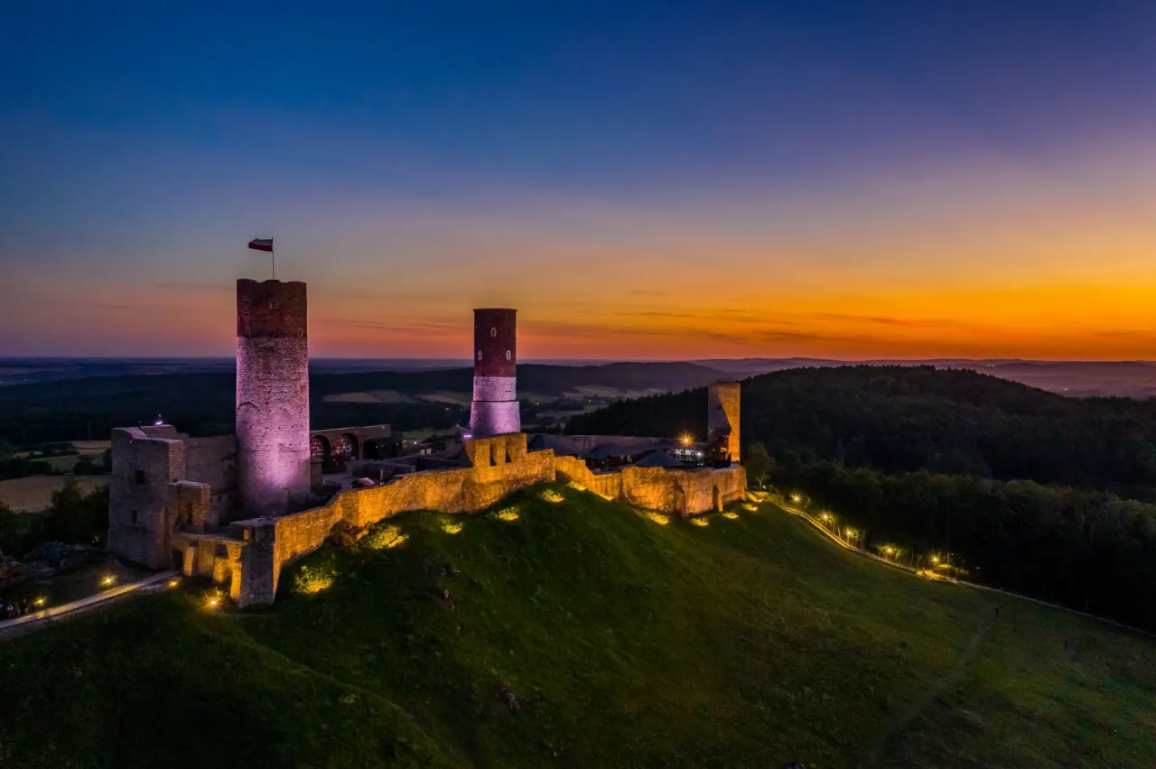 Góry Świętokrzyskie krajobraz jesienią