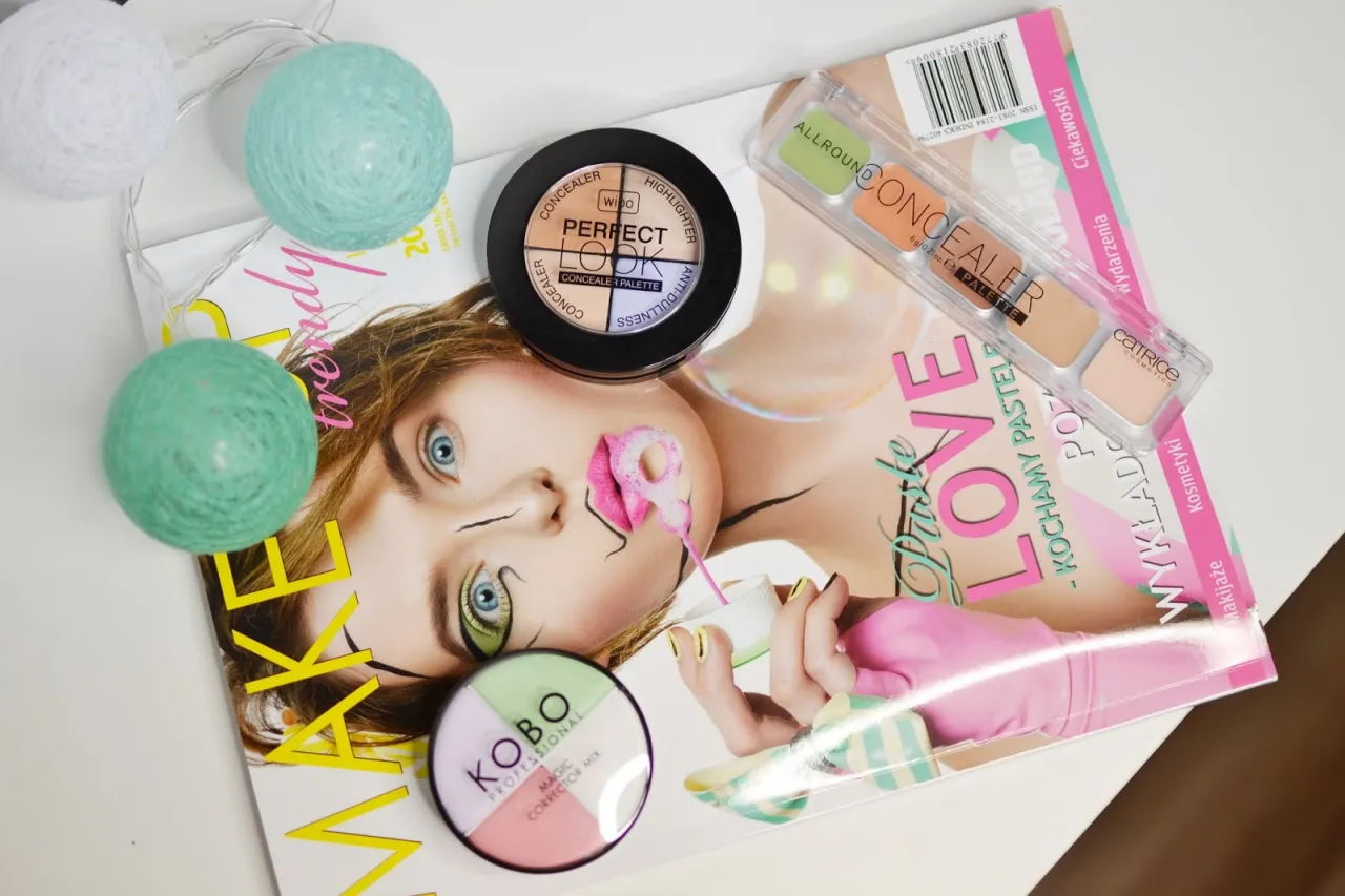 koło kolorów korektorów do twarzy