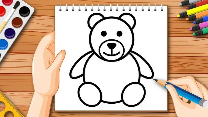 miś kawaii rysunek krok po kroku