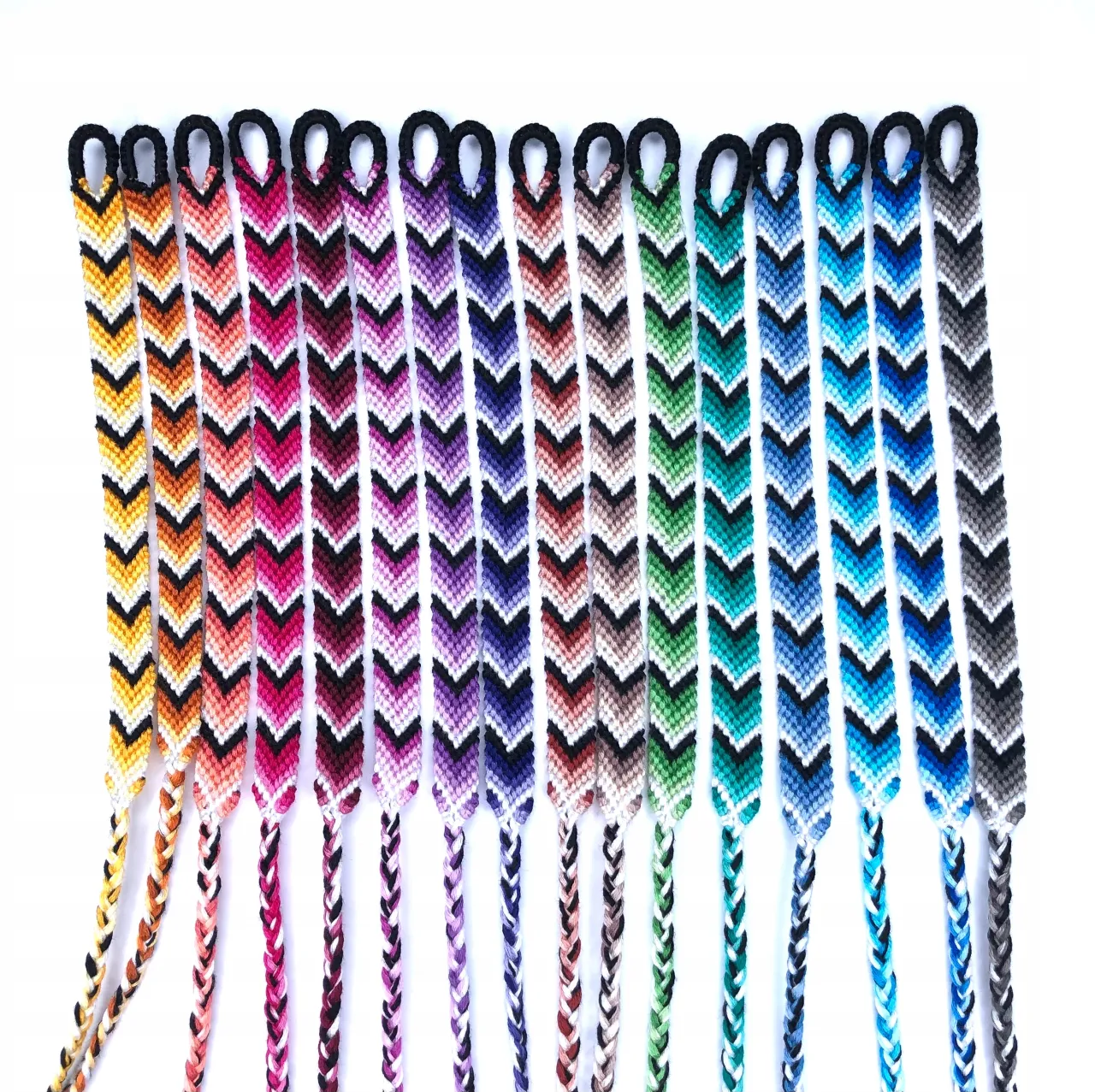 proste wzory bransoletek z muliny jodełka strzałki spirala