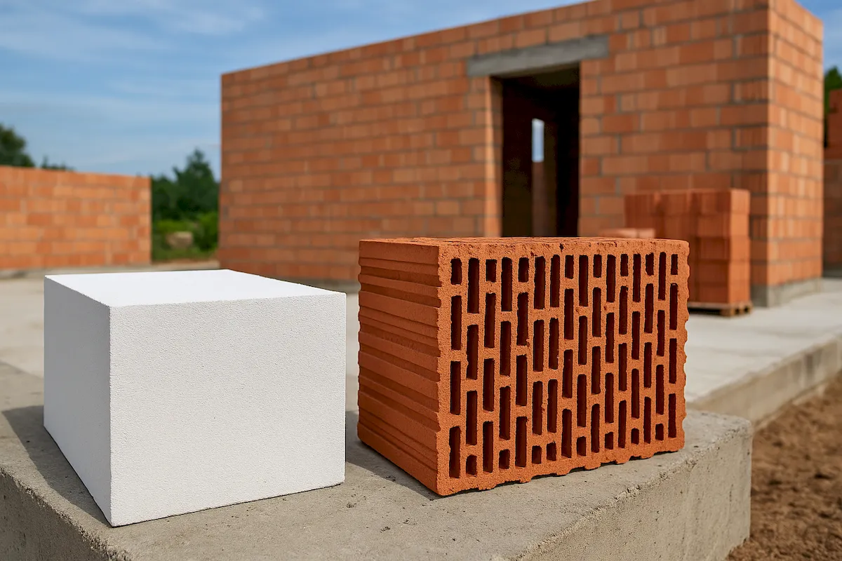 przykładowe materiały budowlane pustak ceramiczny beton komórkowy