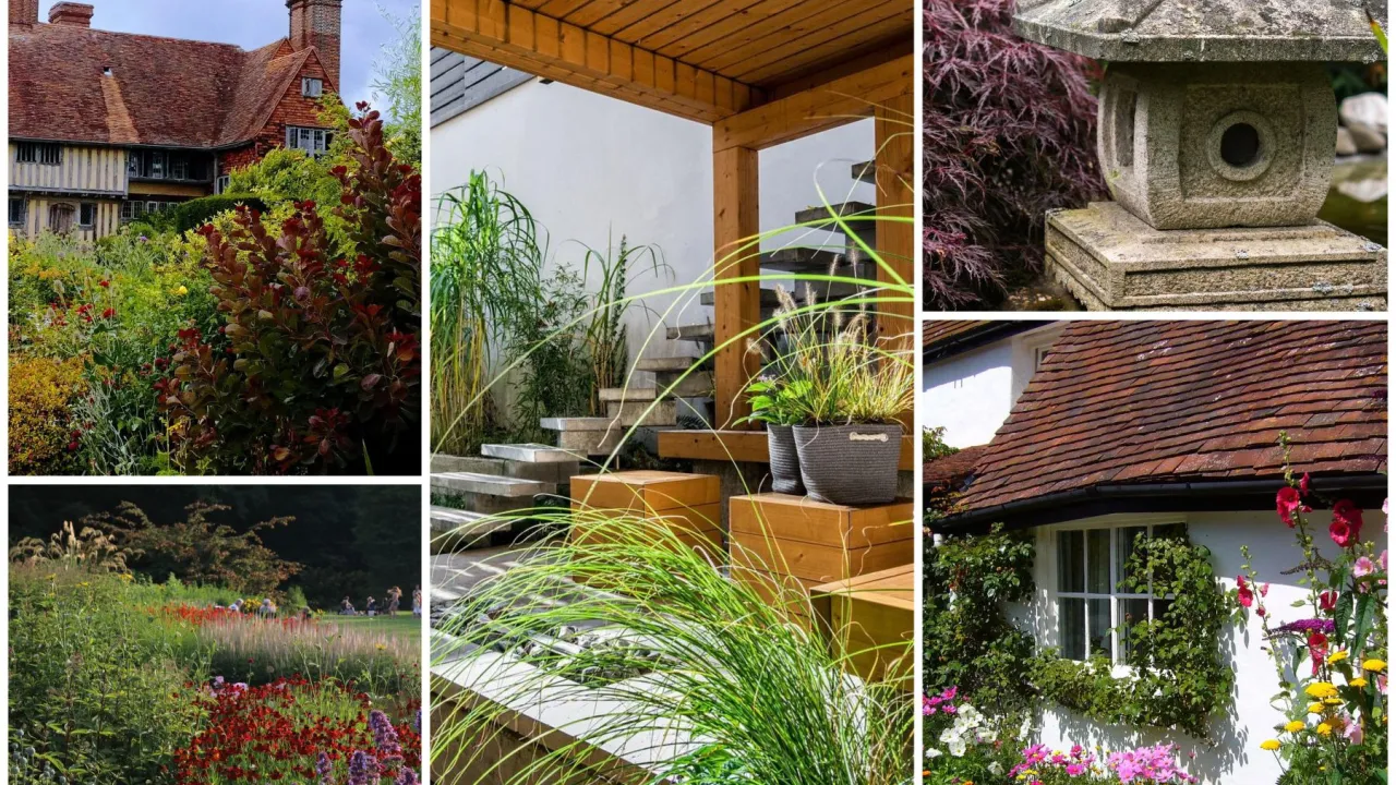 różne style ogrodów działkowych w Polsce