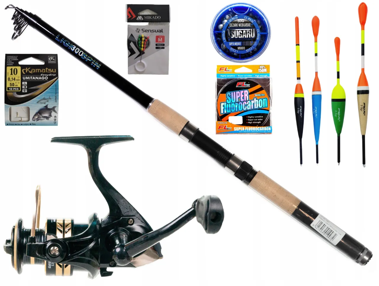 Kompletny zestaw wędkarski na karpia na spławik
