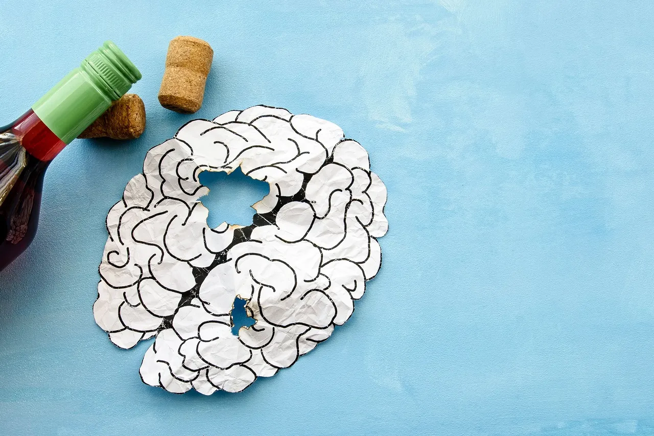 Wpływ alkoholu na m&oacute;zg i nastr&oacute;j grafika