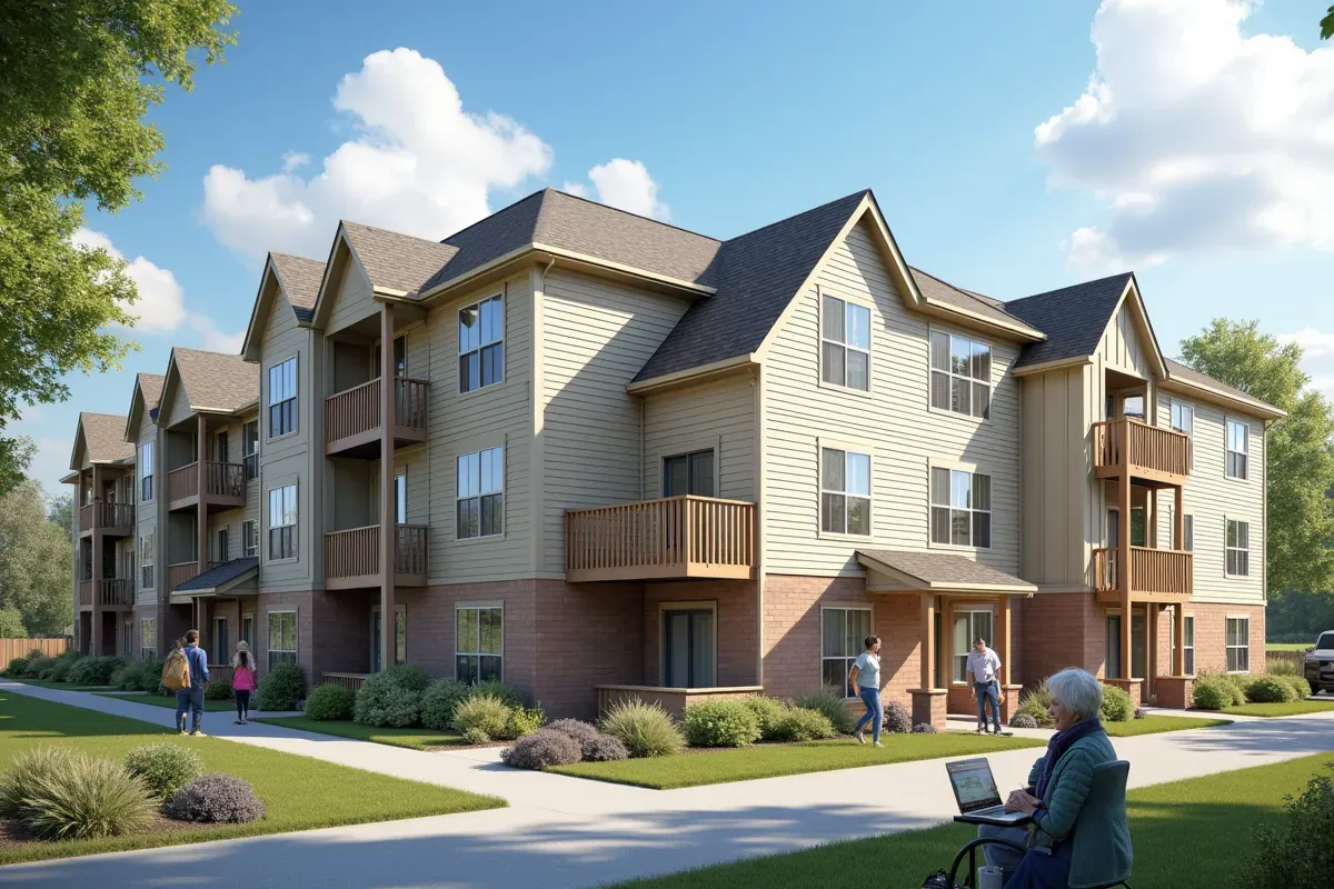 Nowe mieszkania socjalne, gdzie każdy ma wystarczająco dużo miejsca.