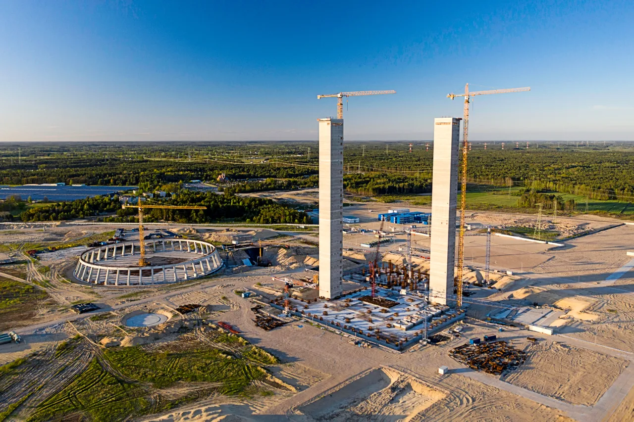 Niedokończone wieże chłodnicze Ostrołęka C