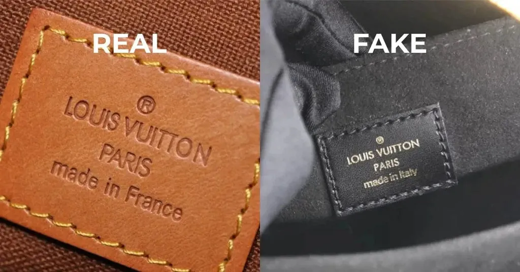 Louis Vuitton fake vs real details