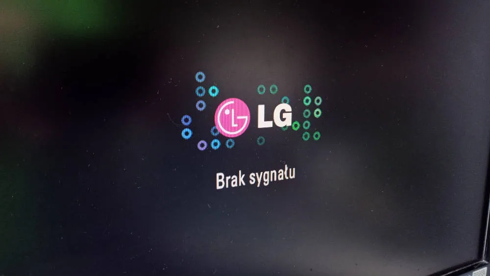 brak sygnału telewizor lg