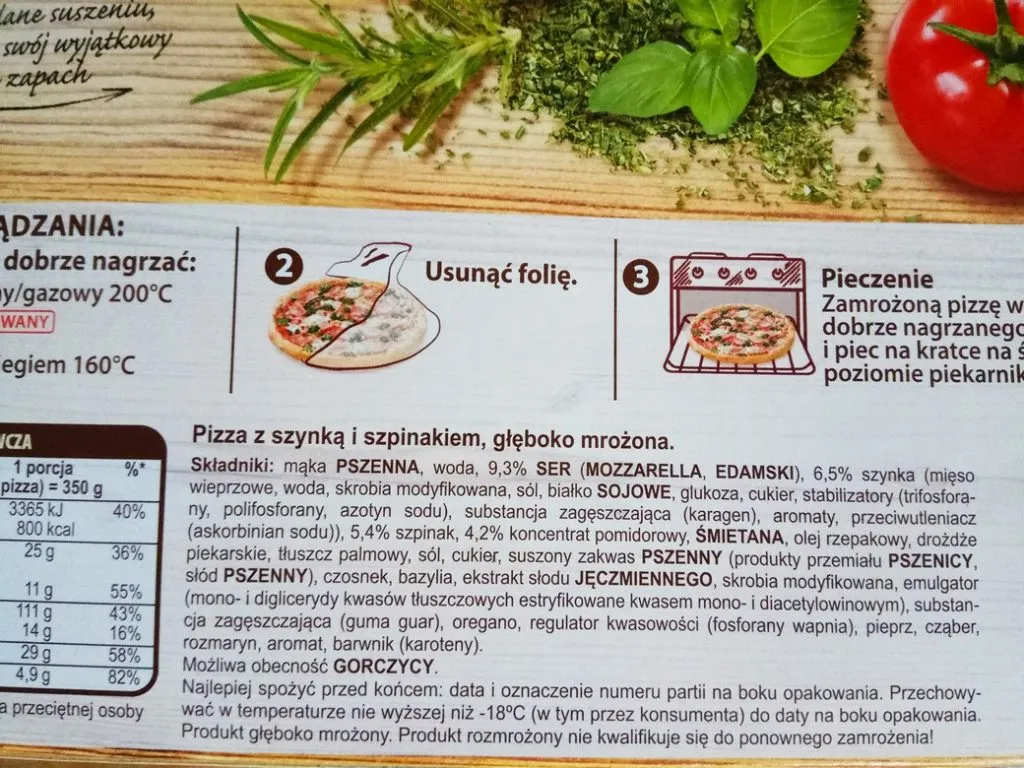 pizza Feliciana w piekarniku instrukcja