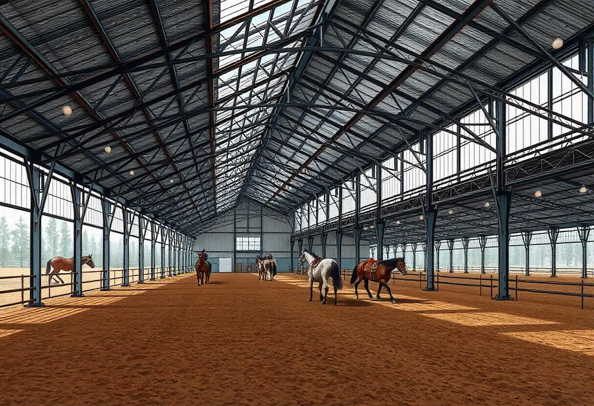 Rodzaje ujeżdżalni jeździeckich (kryta i otwarta)