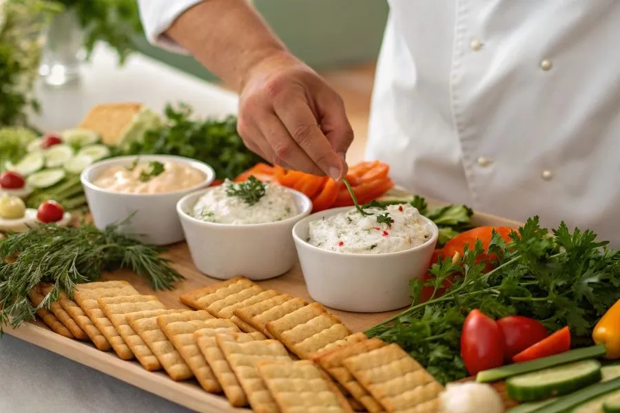 różnorodne wytrawne dania z serem z wiaderka