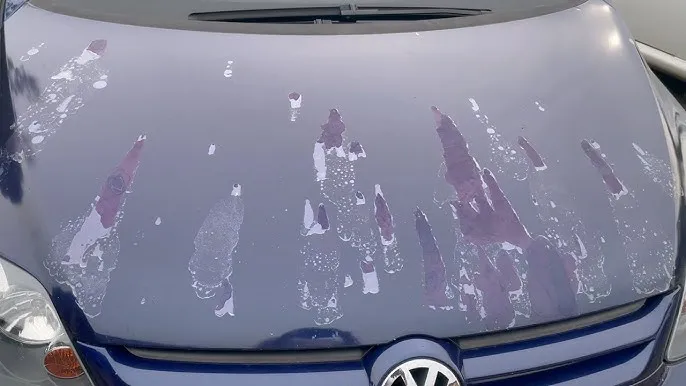 uszkodzony lakier samochodowy po użyciu płynu do naczyń