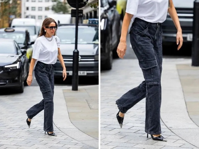 ciemne jeansy stylizacje smart casual