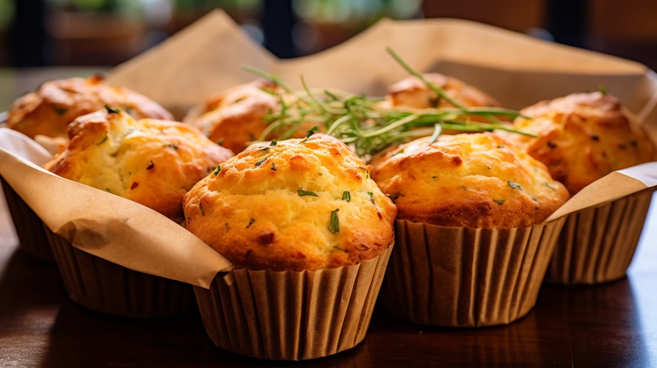 Muffinki na Słono z Szynką i Serem - Pyszne Przepisy