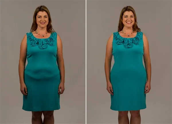 Bielizna modelująca przed i po