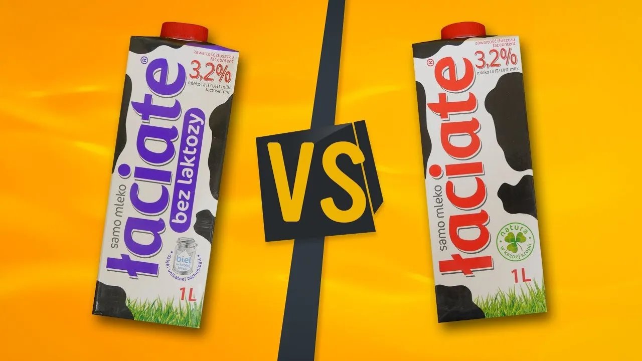 mleko bez laktozy vs tradycyjne porównanie etykiet