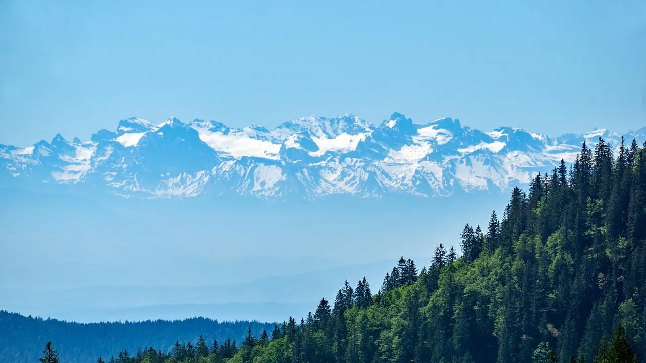 Feldbergturm Aussicht auf die Alpen