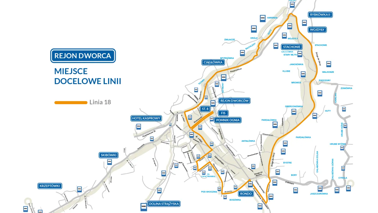 Dojazd do Kuźnic Zakopane mapa