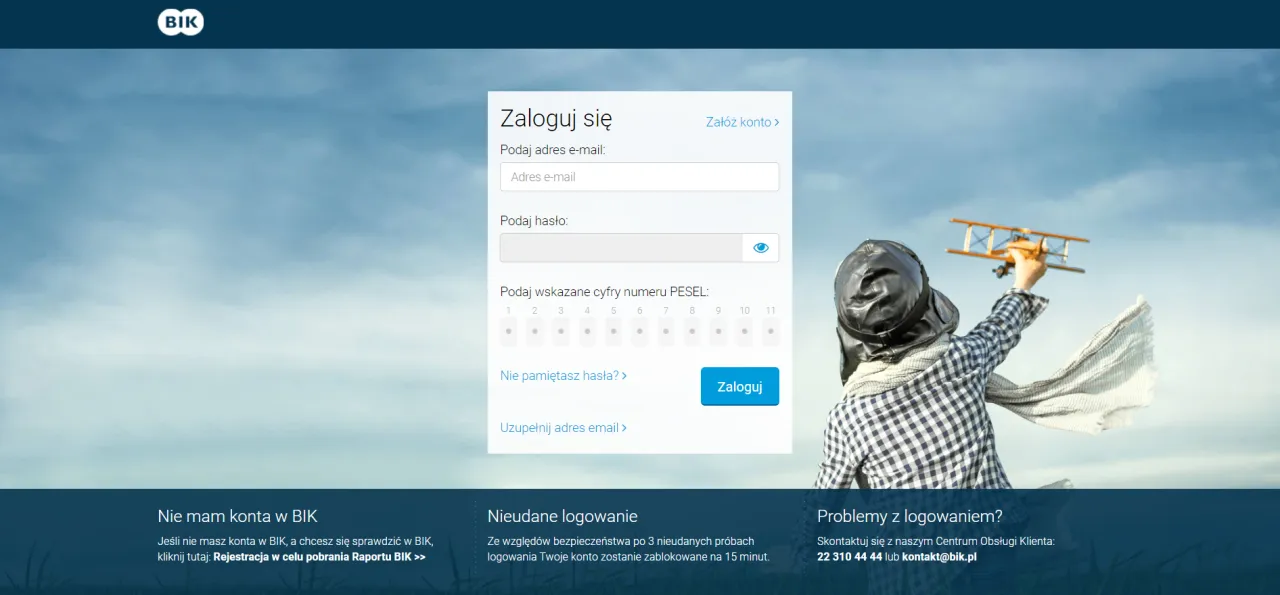 portal BIK logowanie, raport BIK