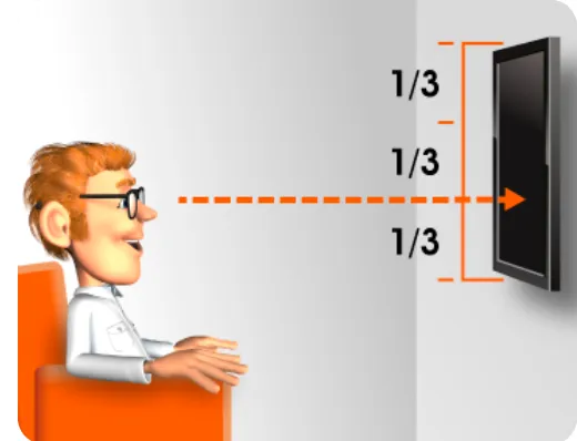 Zdjęcie Na jakiej wysokości powiesić telewizor 55 cali, by uniknąć bólu karku?