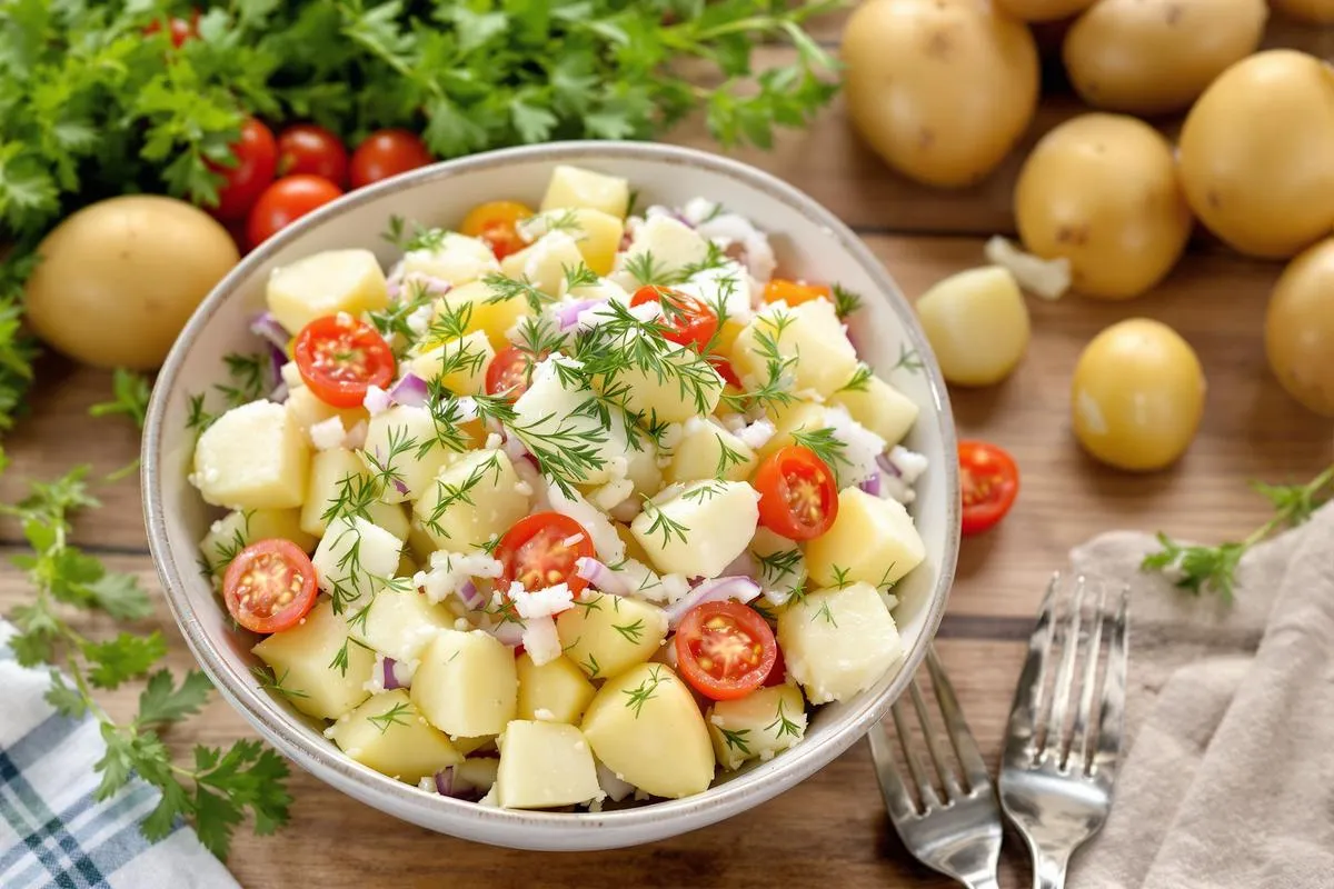 Zdjęcie Recette salade de pommes de terre : le secret d'une salade parfaite
