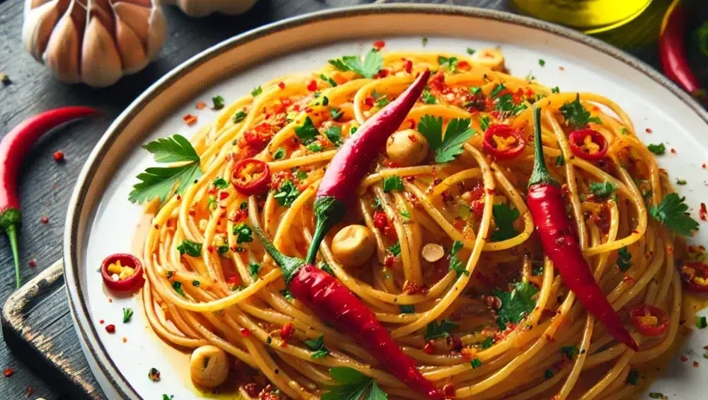 Zdjęcie Spaghetti z płatkami chili - szybki przepis na pikantne danie