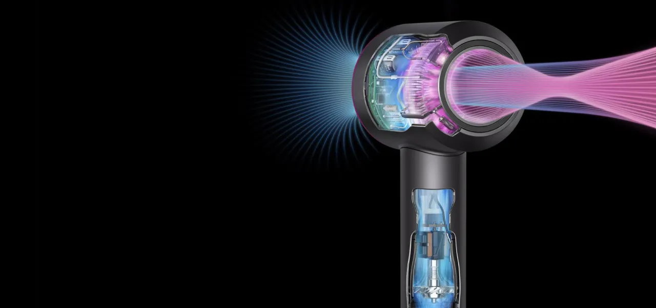 Dyson Supersonic silnik V9 przekrój