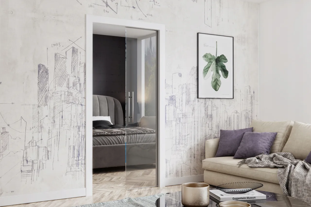 r&oacute;żne typy drzwi przesuwnych, drzwi przesuwne naścienne i w kasecie