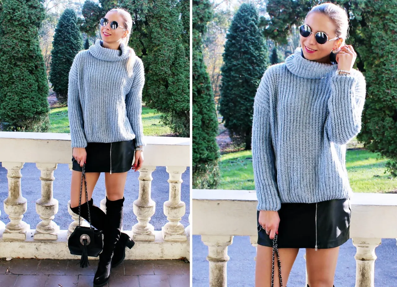 Golf damski w połączeniu ze sp&oacute;dnicą