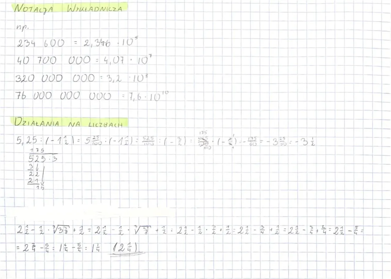 najczęstsze błędy notacja wykładnicza