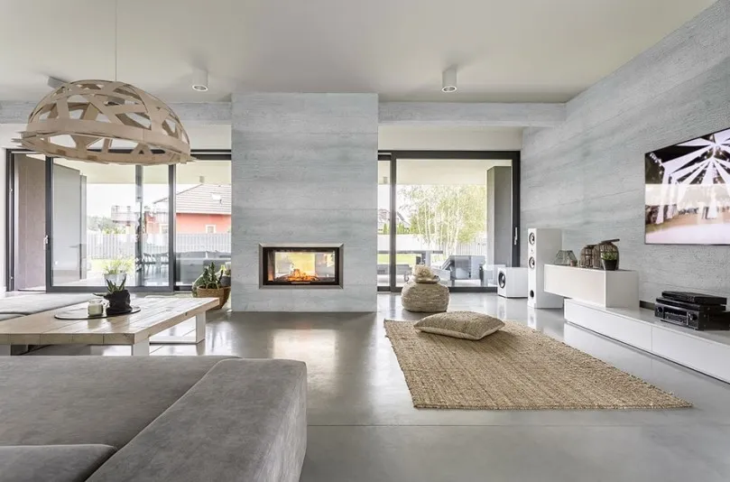 przykładowe aranżacje wnętrz z tynkiem dekoracyjnym