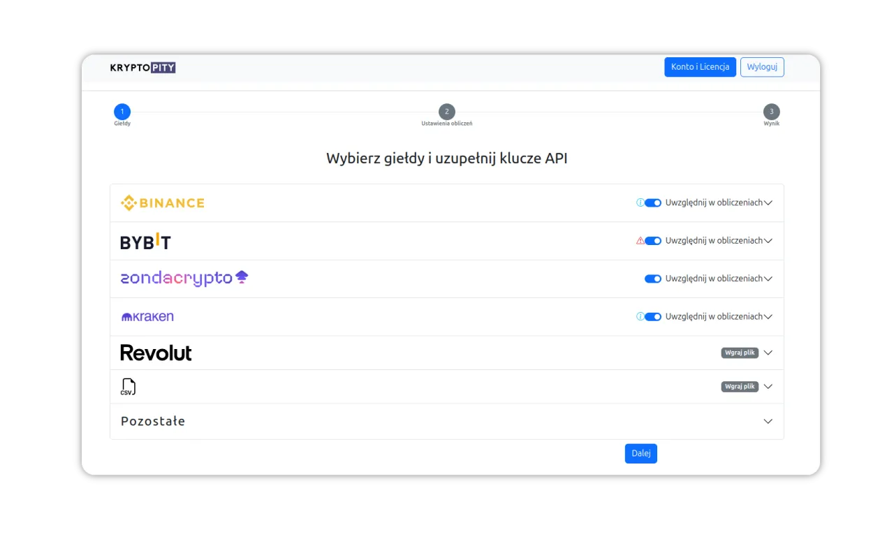Dokumenty do rozliczenia kryptowalut