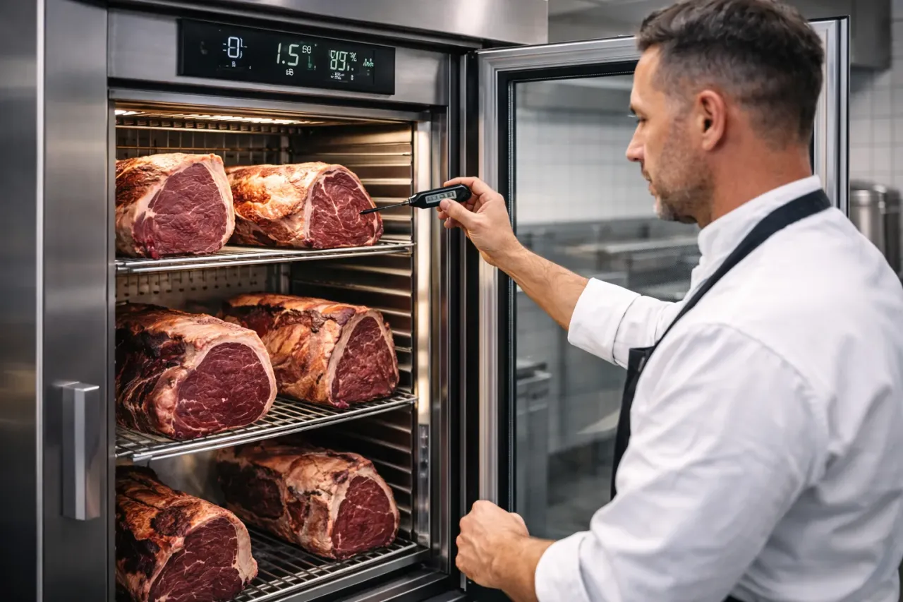 komora do sezonowania wołowiny dry-aging