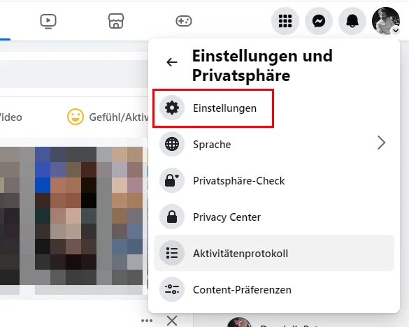 Meta Konto-Zentrum Einstellungen Facebook löschen