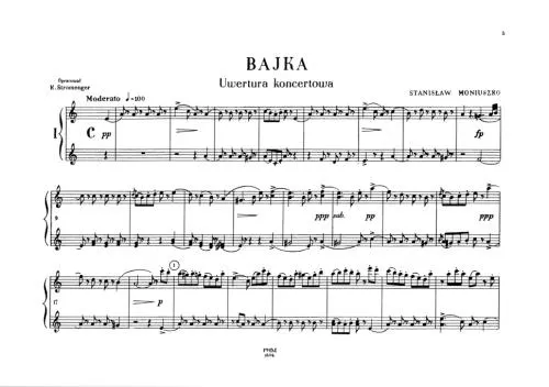 Partytura Bajka Moniuszko IMSLP PWM