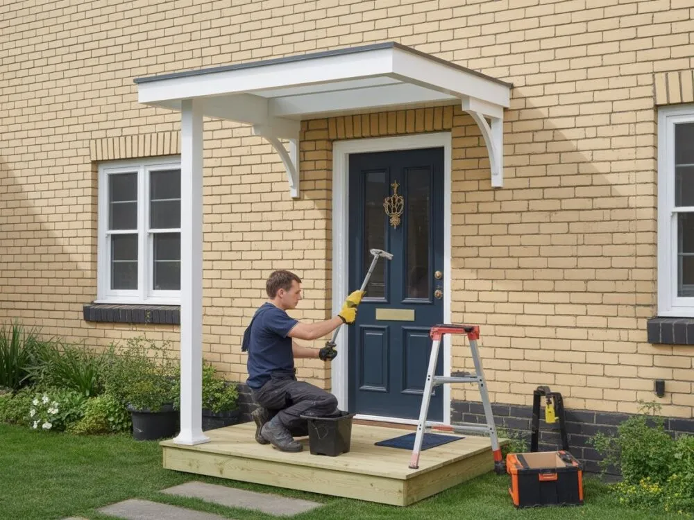 narzędzia do budowy daszku drewnianego