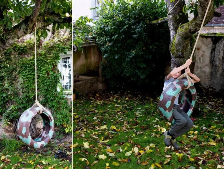 huśtawka z opony diy