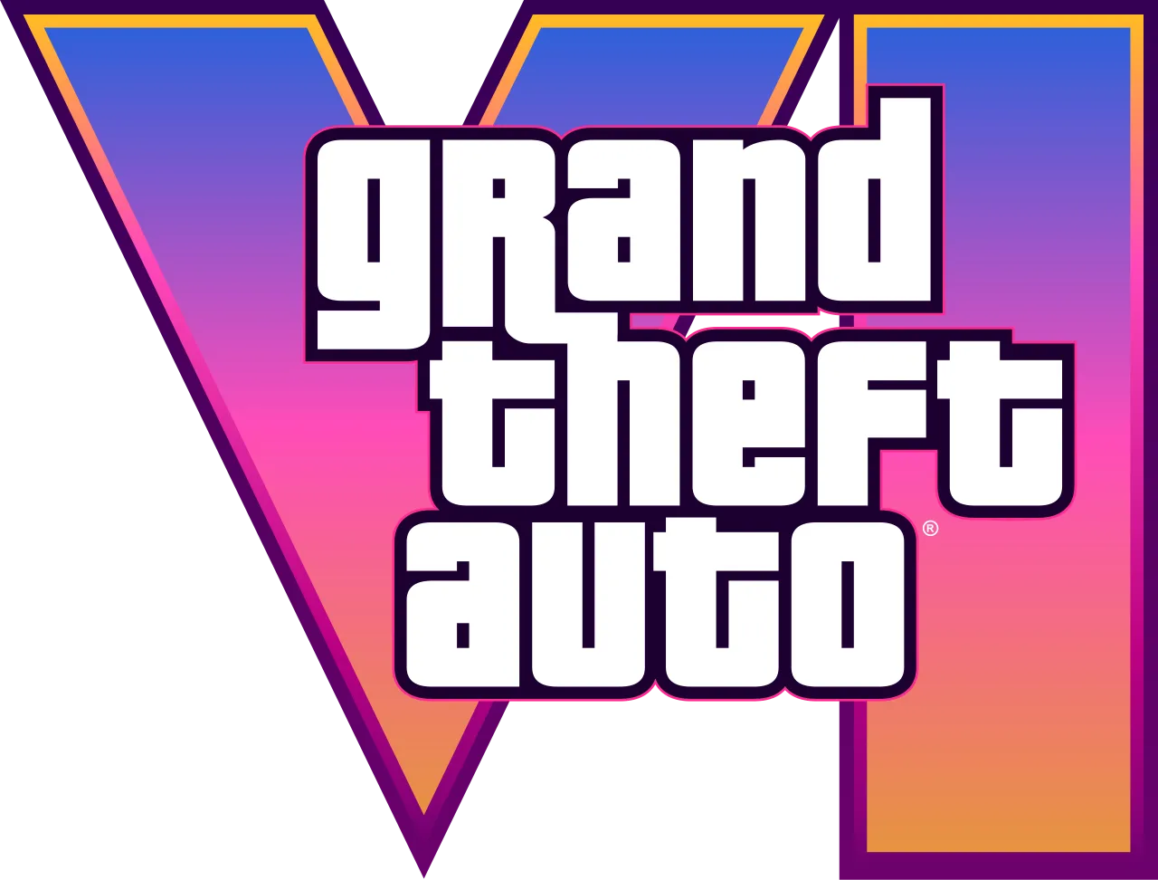GTA 6 logo na tle miasta Vice City
